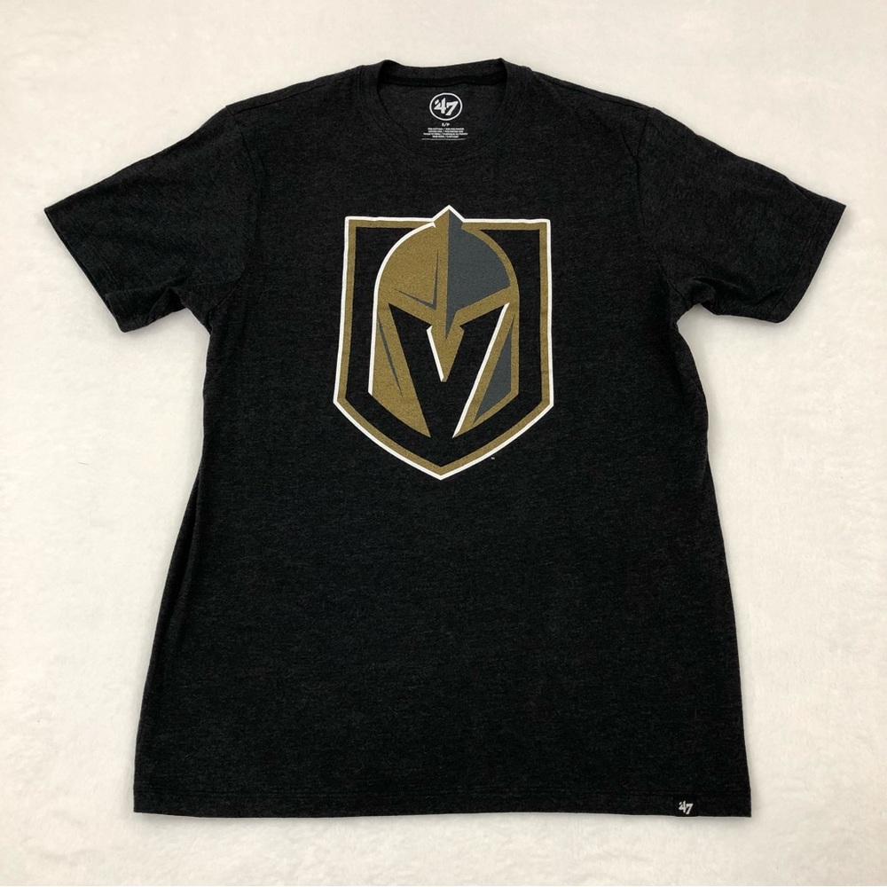 47’ Brand Las Vegas Golden Knights Hockey Graphic Logo Black Tee Shirt Mens S.